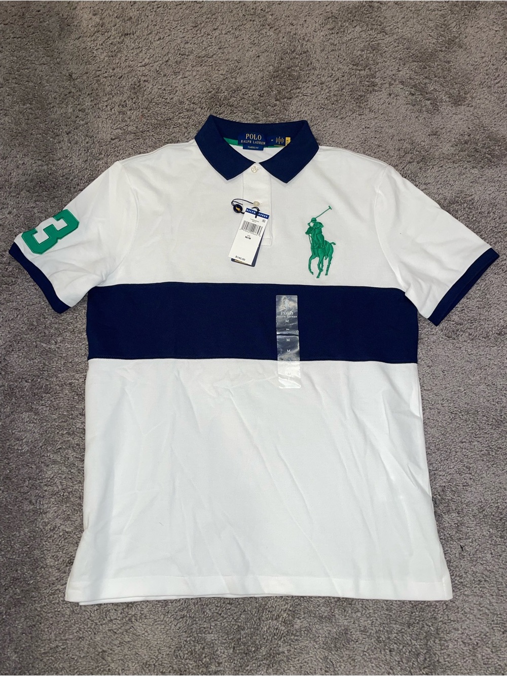 New Men’s Ralph Lauren Classic Fit Big Pony Mesh Polo Shirt — Size Medium